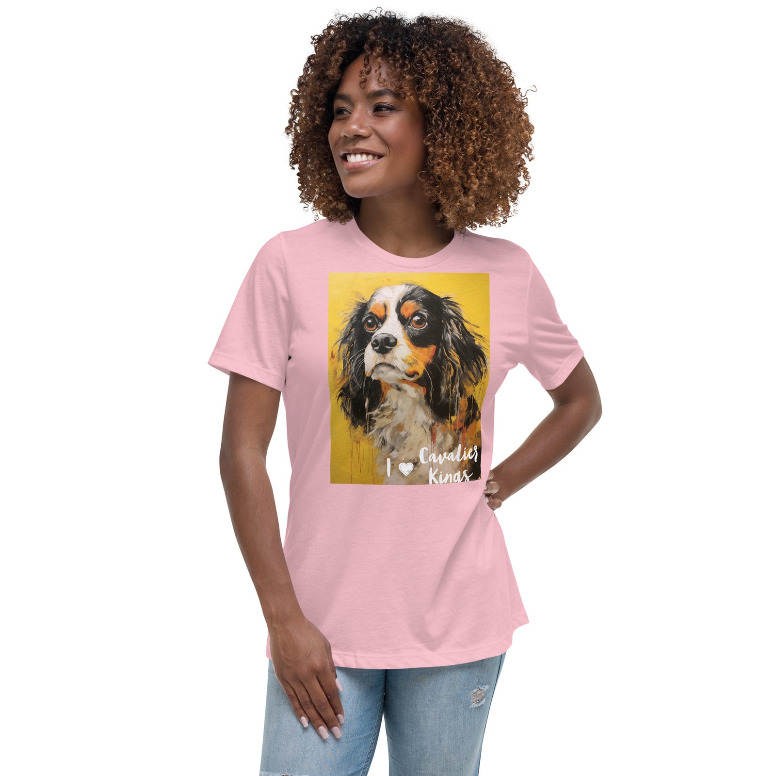 Women's Relaxed T-Shirt - I ❤ Dogs - Cavalier King Charles Spaniel
