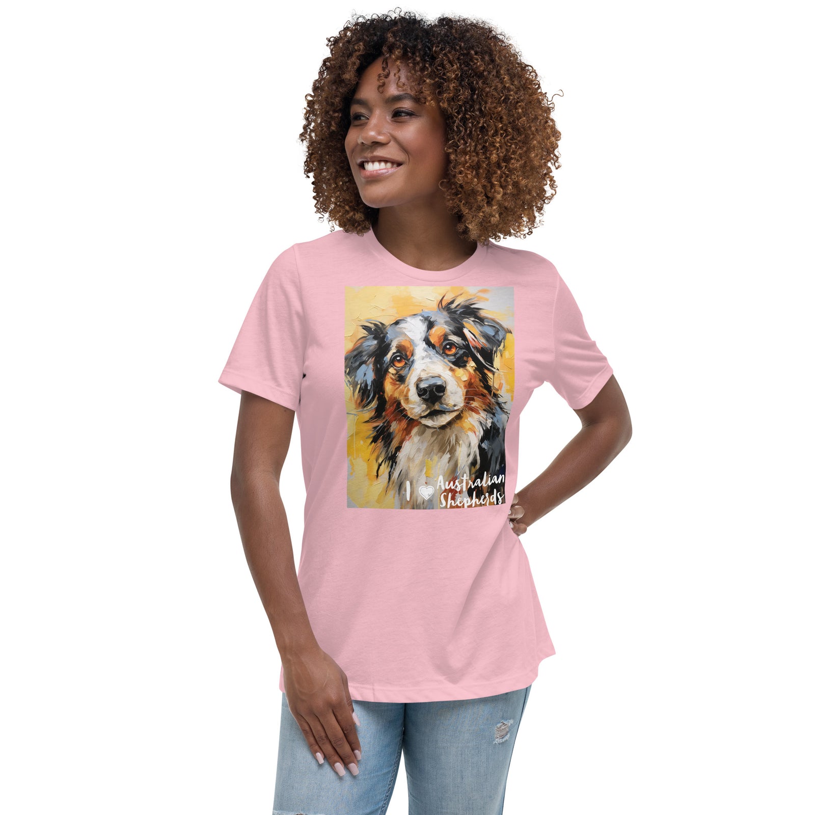 Women's Relaxed T-Shirt - I ❤ Dogs - Australian Shepherd