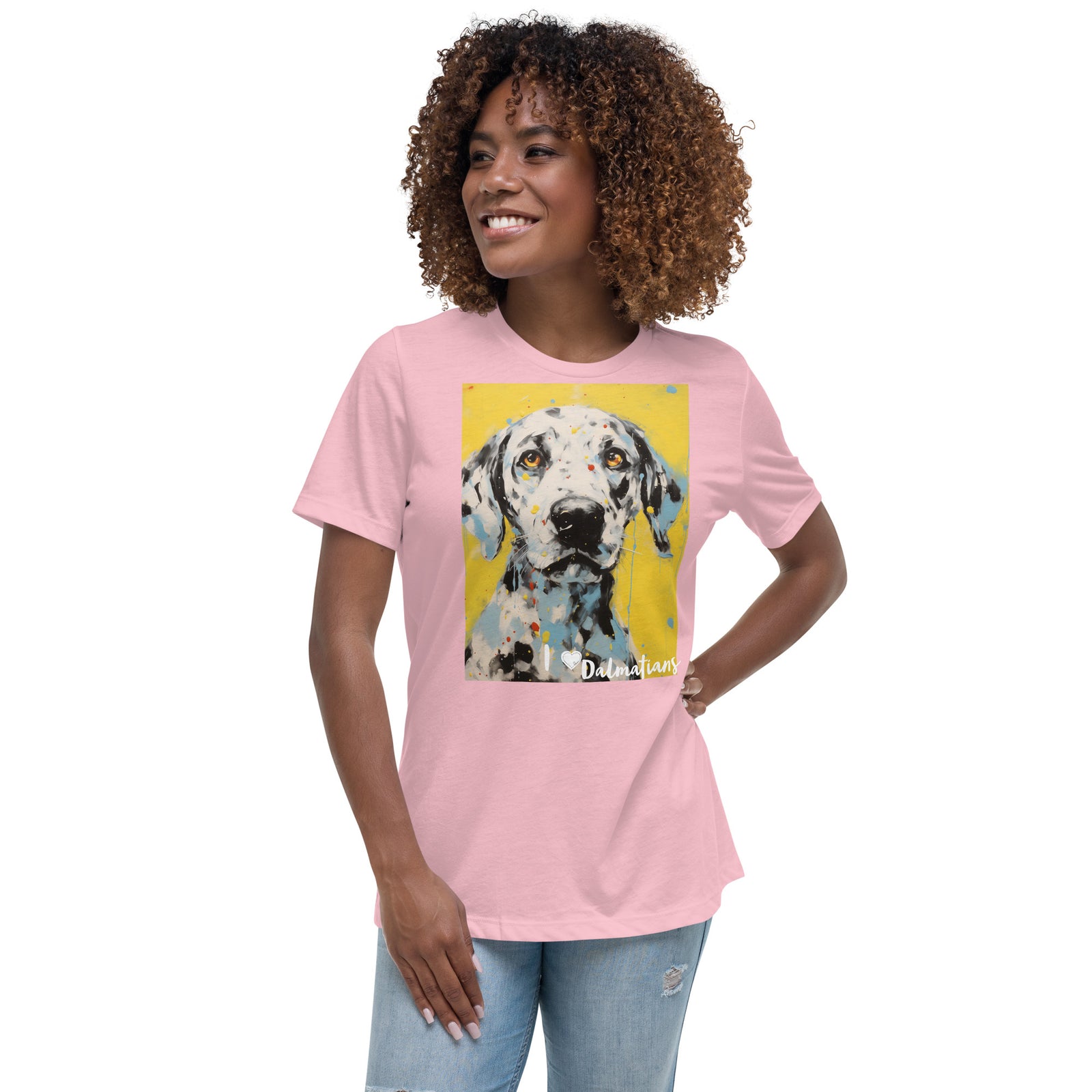 Women's Relaxed T-Shirt - I ❤ Dogs - Dalmatian