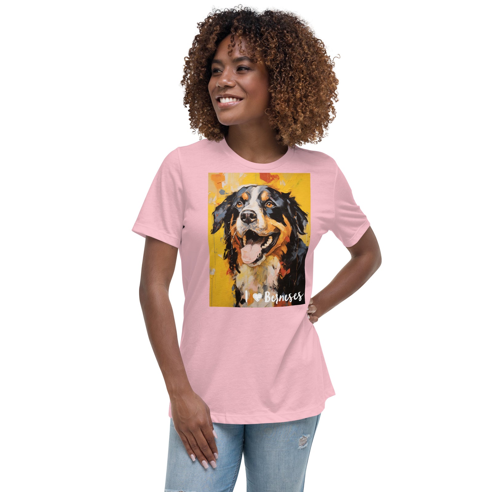 Women's Relaxed T-Shirt - I ❤ Dogs - Bernese Mountain Dog