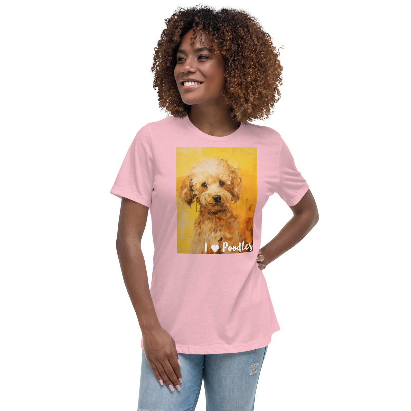 Women's Relaxed T-Shirt - I ❤ Dogs - Poodle