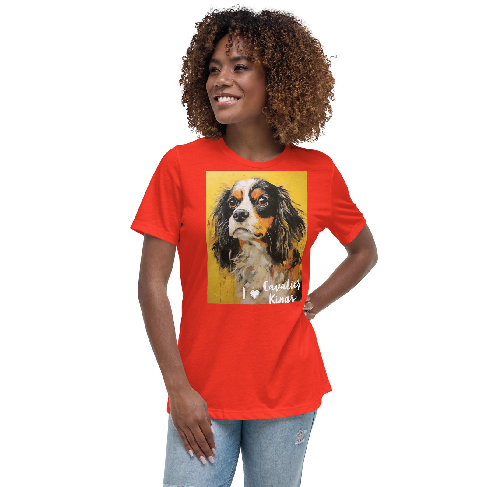 Women's Relaxed T-Shirt - I ❤ Dogs - Cavalier King Charles Spaniel