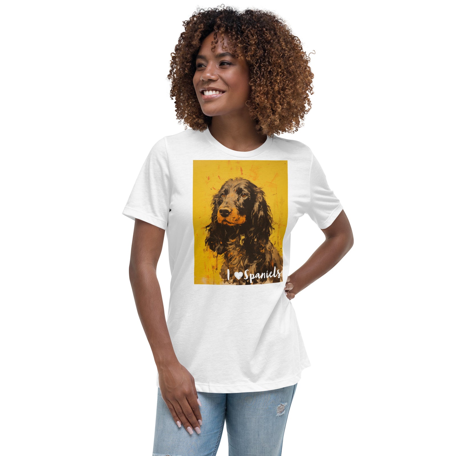 Women's Relaxed T-Shirt - I ❤ Dogs - English Springer Spaniel