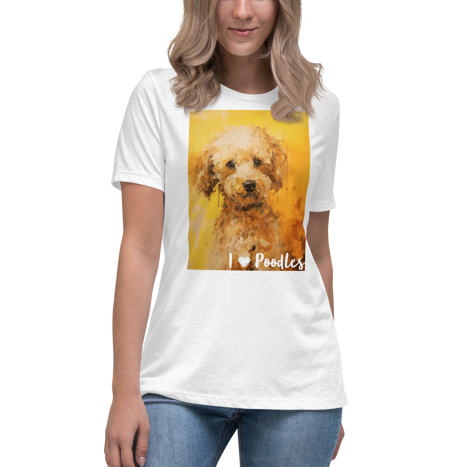 Women's Relaxed T-Shirt - I ❤ Dogs - Poodle