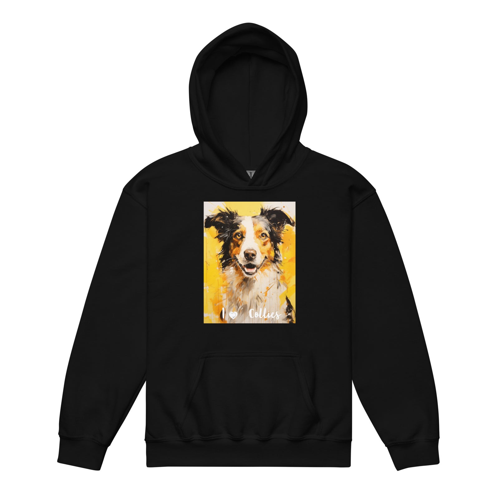 Youth heavy blend hoodie - I ❤ Dogs - Border Collie