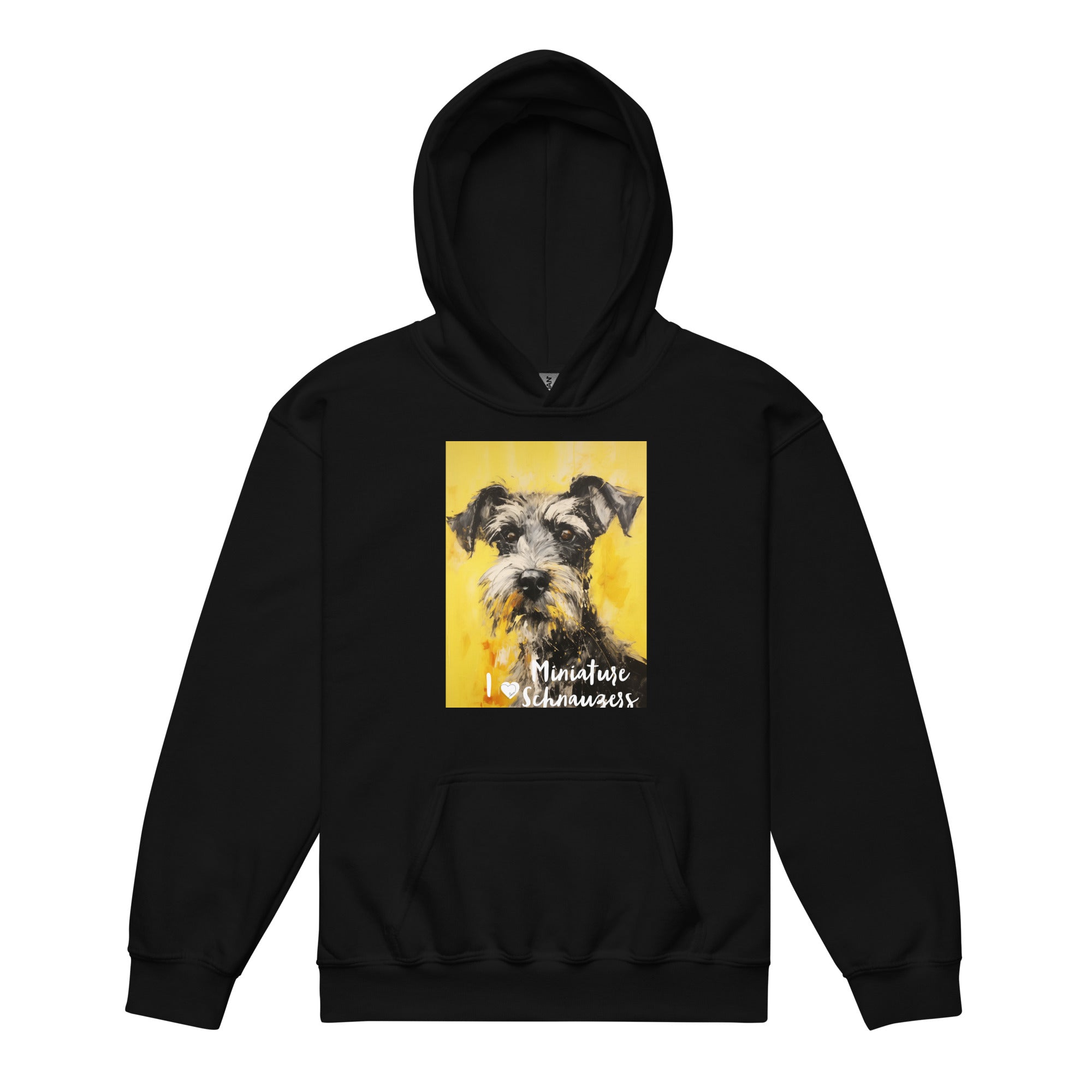 Youth heavy blend hoodie - I ❤ Dogs - Miniature Schnauzer
