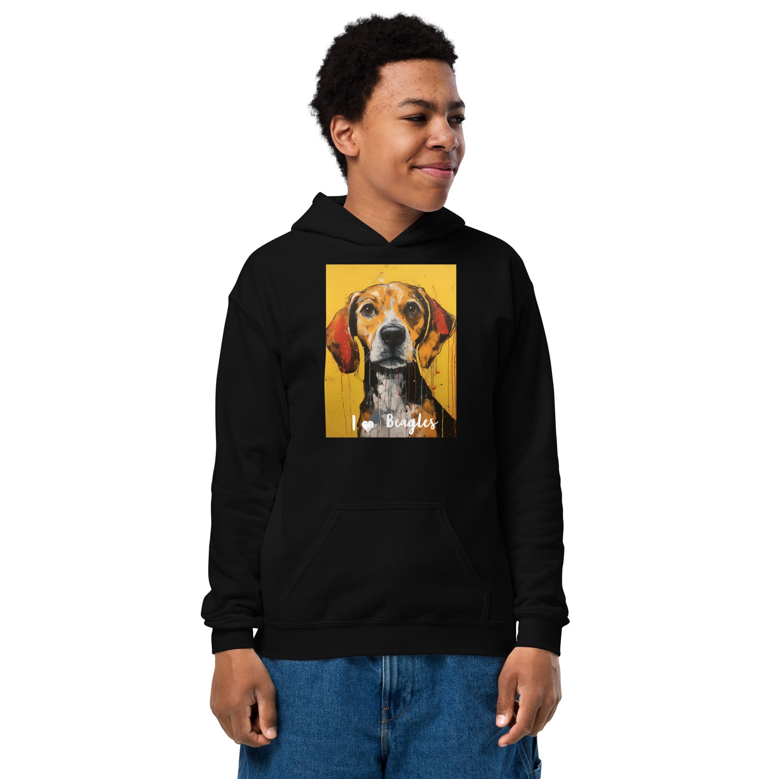 Youth heavy blend hoodie I ❤ Dogs - Beagle