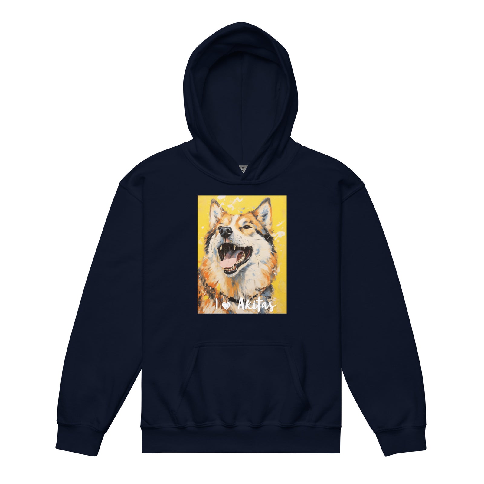 Youth heavy blend hoodie I ❤ Dogs - Akita