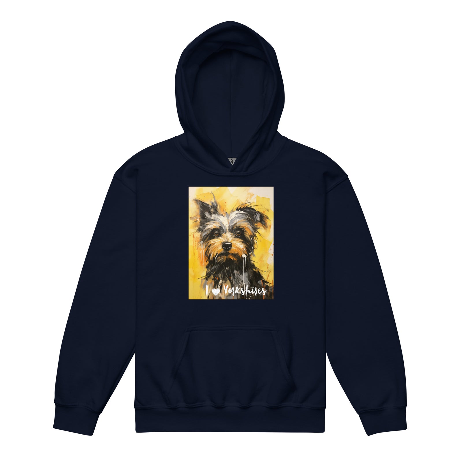 Youth heavy blend hoodie - I ❤ Dogs - Yorkshire Terrier