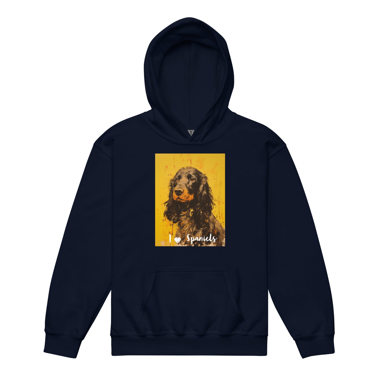 Youth heavy blend hoodie- I ❤ Dogs - Cocker Spaniel (American)