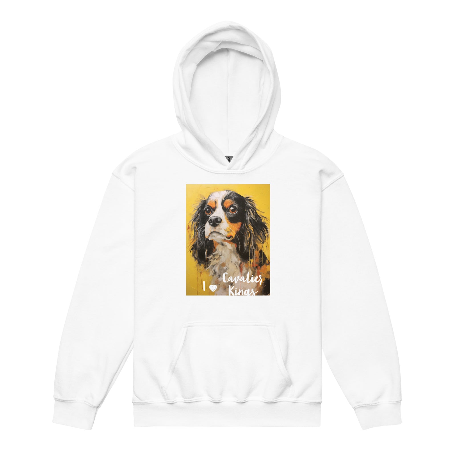Youth heavy blend hoodie - I ❤ Dogs - Cavalier King Charles Spaniel