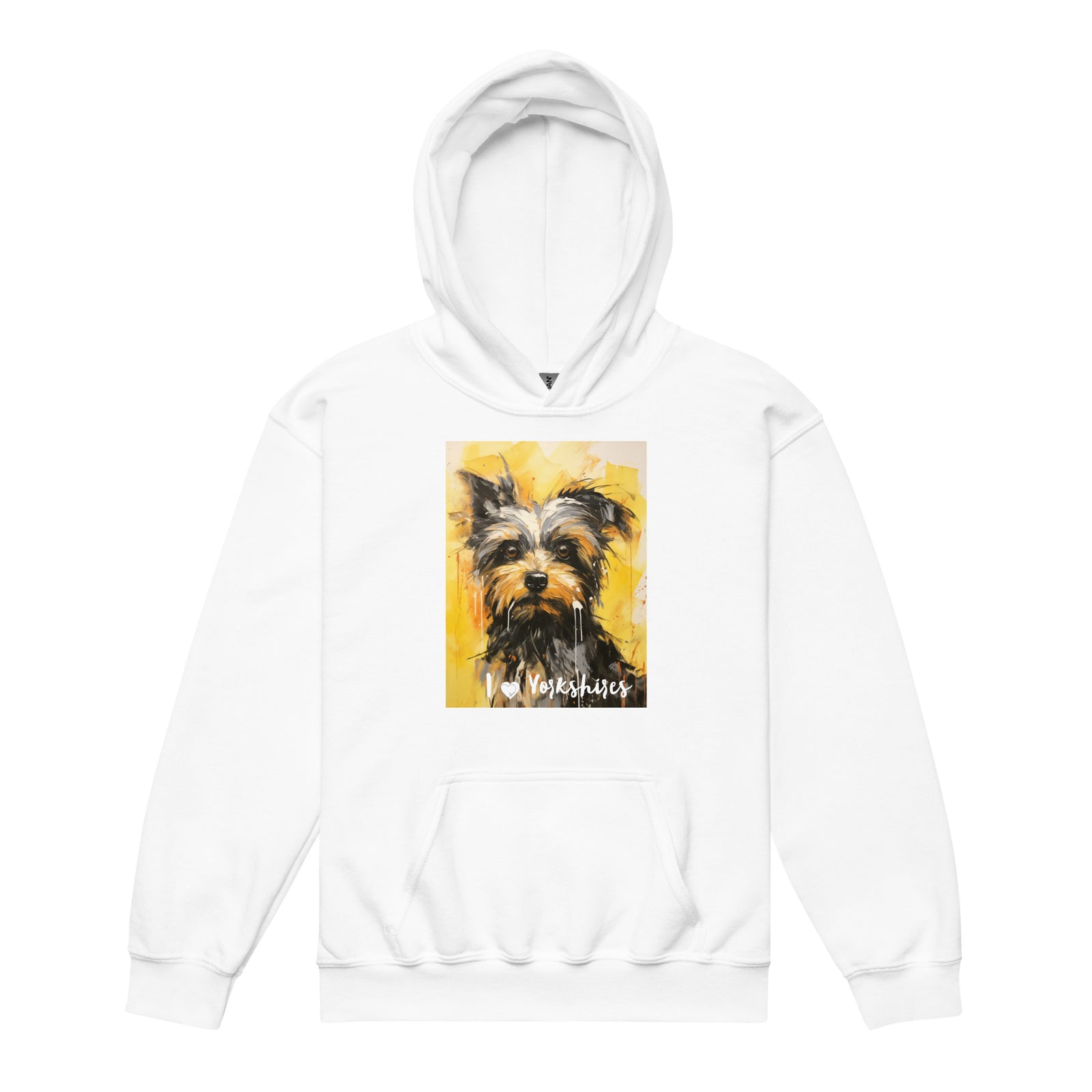 Youth heavy blend hoodie - I ❤ Dogs - Yorkshire Terrier