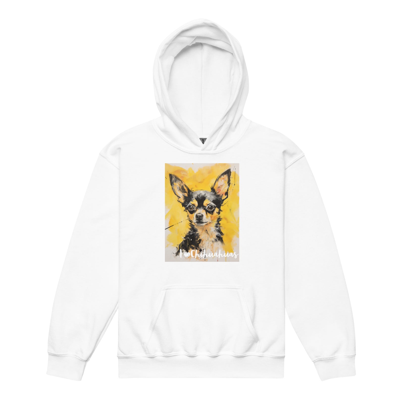 Youth heavy blend hoodie- I ❤ Dogs - Chihuahua