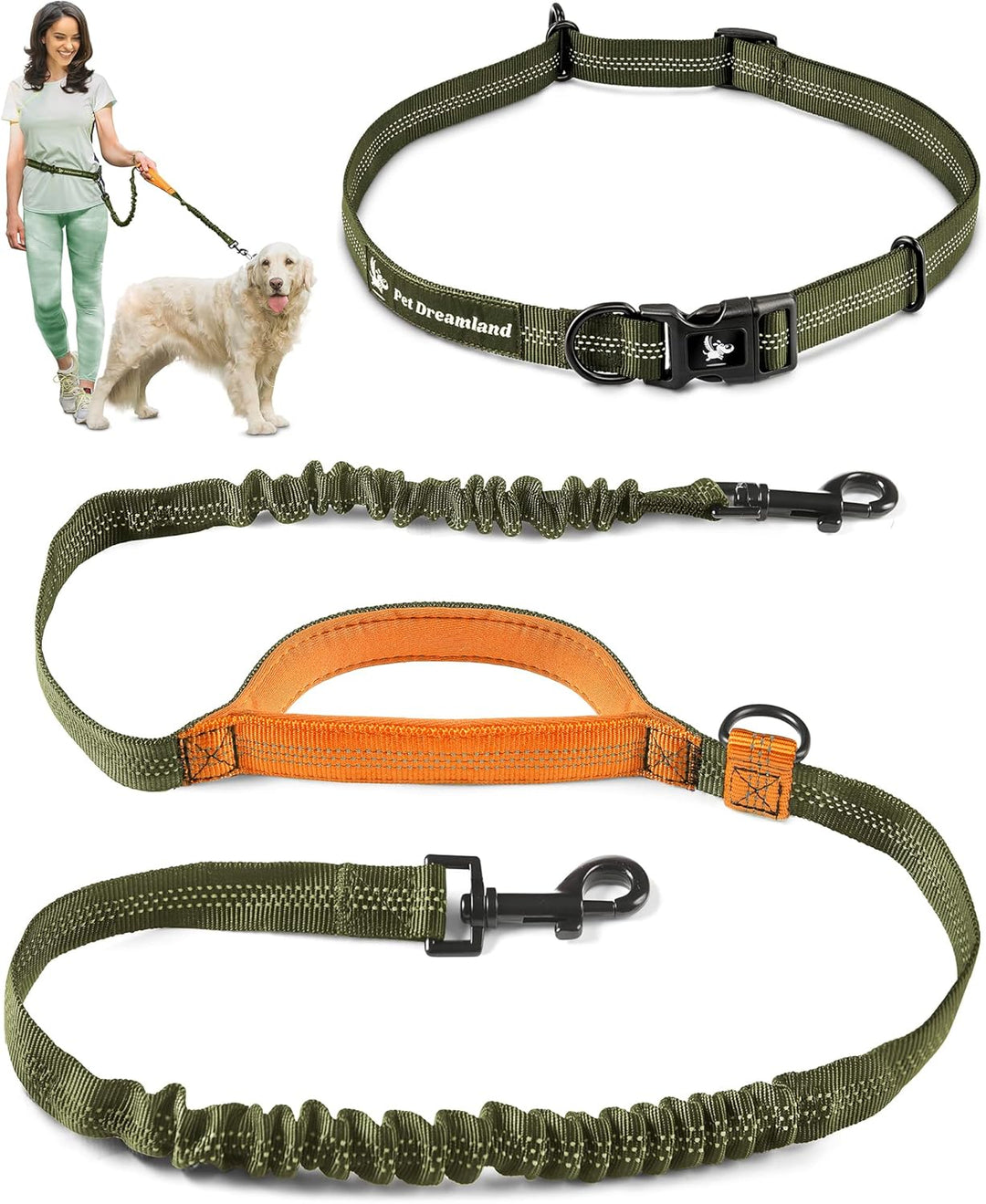 Hands Free Dog Leash for One Large Dog (Short Version)