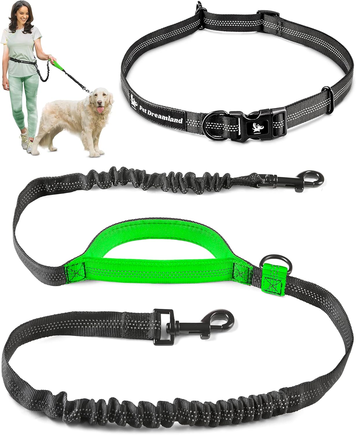 Hands Free Dog Leash for One Large Dog