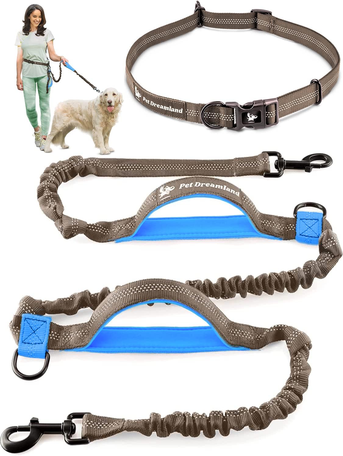 Extra Long Hands Free Dog Leash for One Large Dog