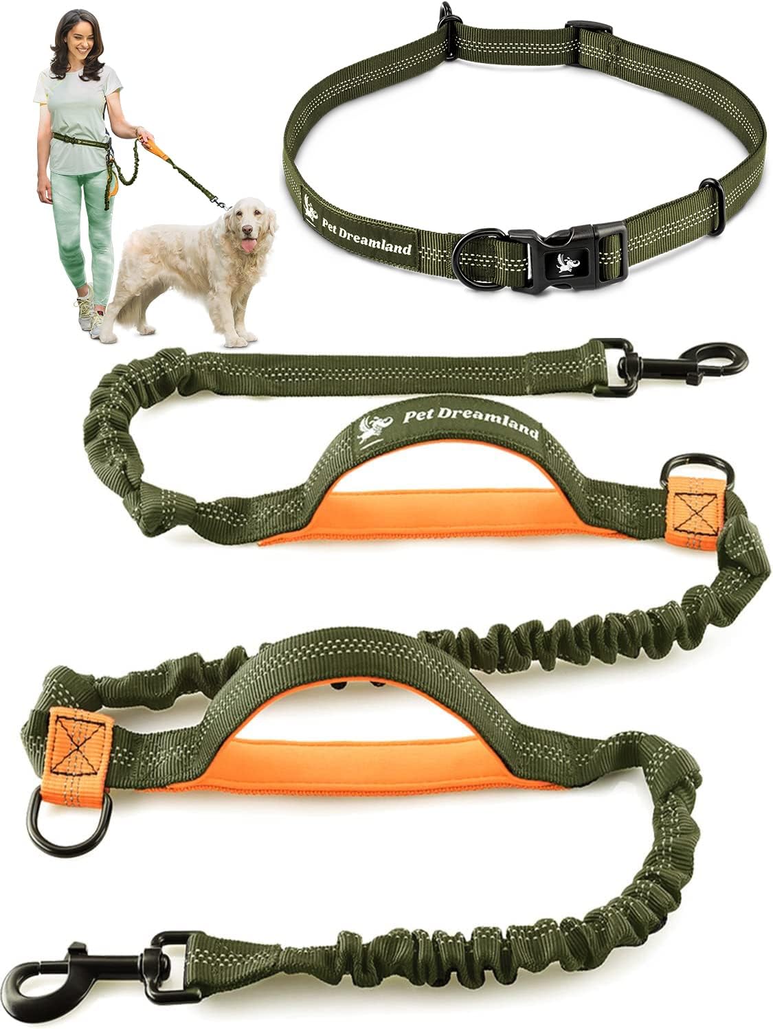 Hands Free Dog Leash for One Large Dog