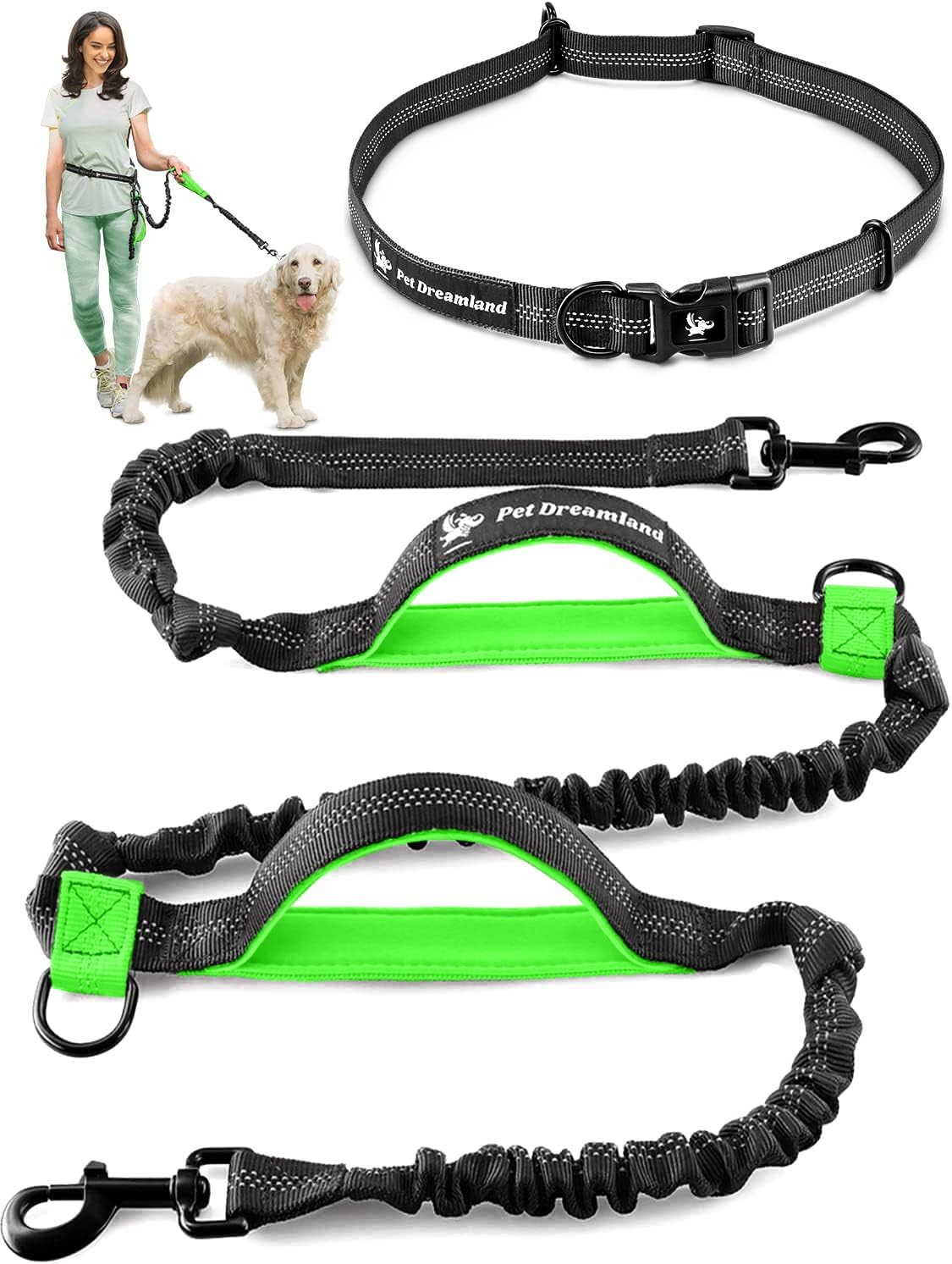 Waitst Leads Waist Leads For Dogs JC HOUSE Hands Free AKF18 Dog Leash With Waist ...