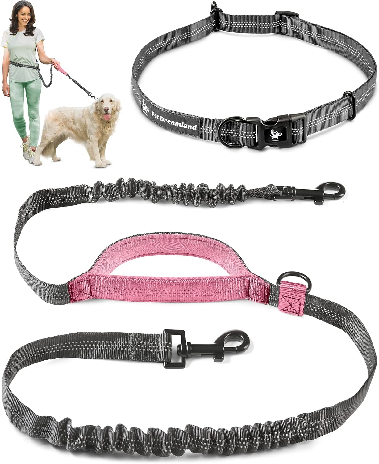 Hands Free Dog Leash for One Large Dog