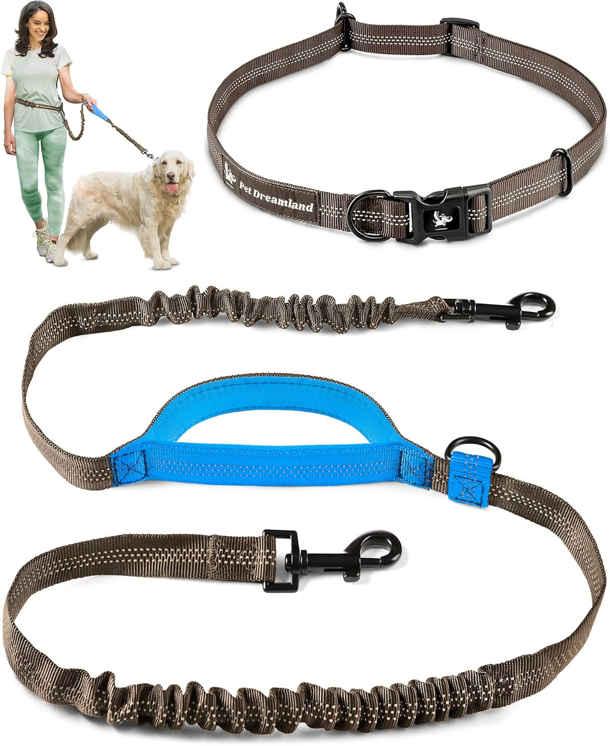 Hands Free Dog Leash for One Large Dog