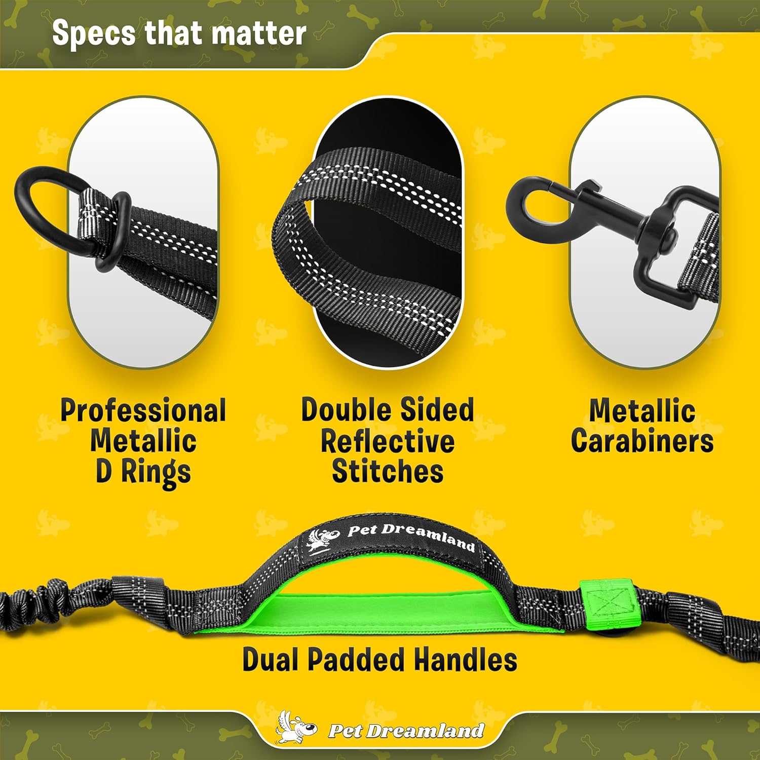 Extra Long Hands Free Dog Leash for Medium Dogs