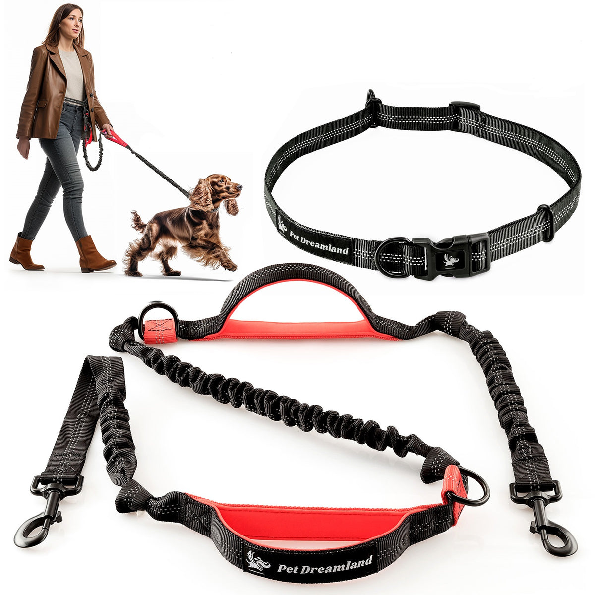 Extra Long Hands Free Dog Leash for Medium Dogs