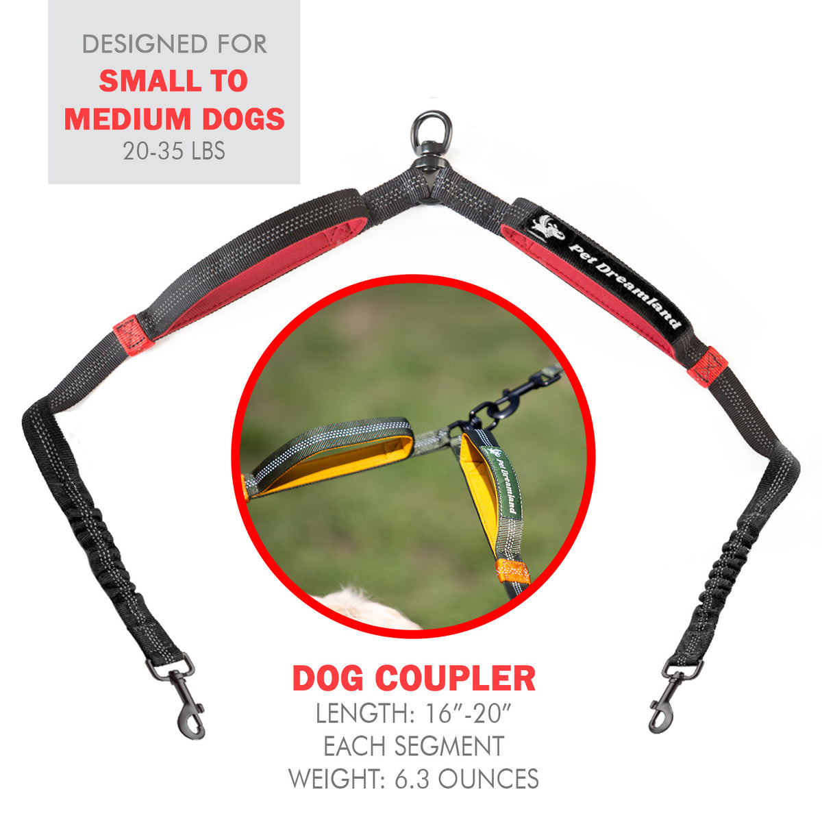 Dog Coupler 360 Splitter for Medium Dogs