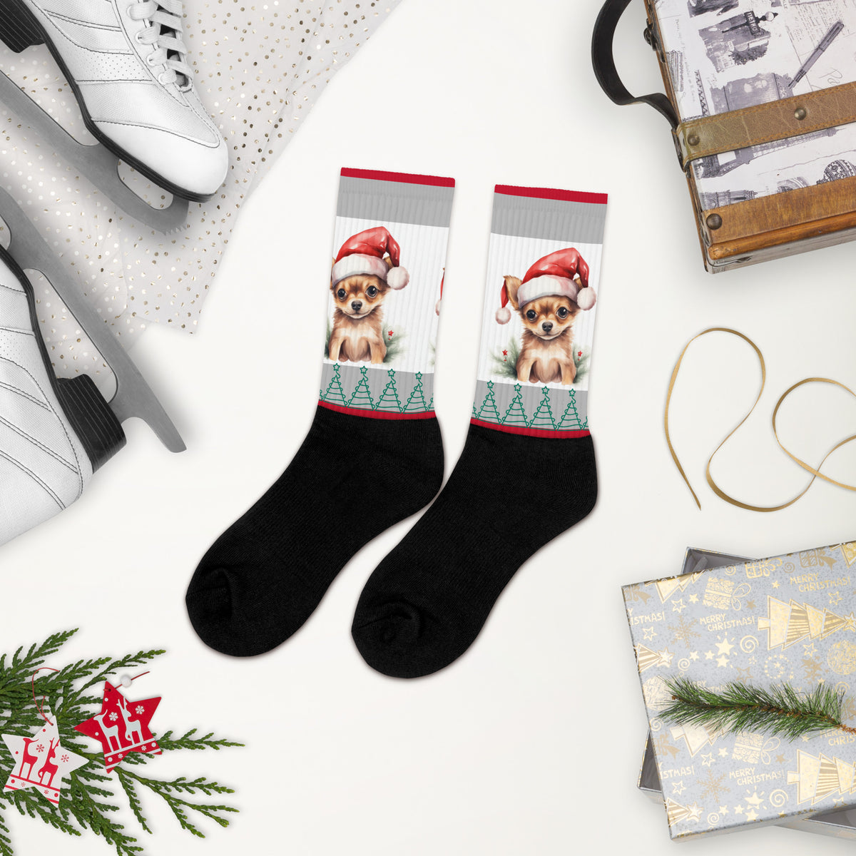 Socks baby Chihuahua - Merry Woofmas