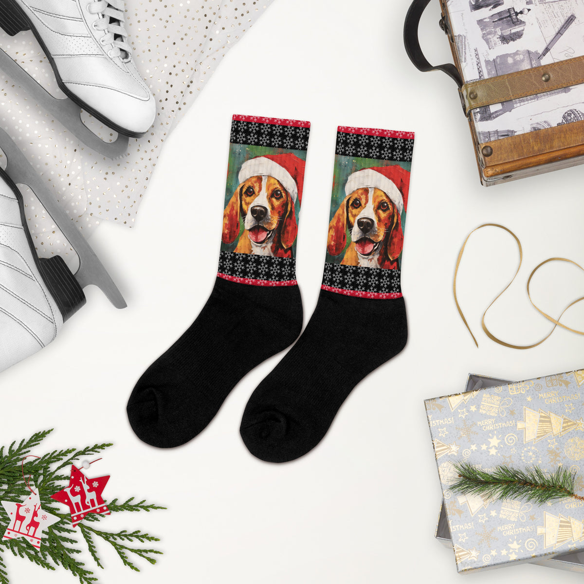 Socks  Beagle - Merry Woofmas