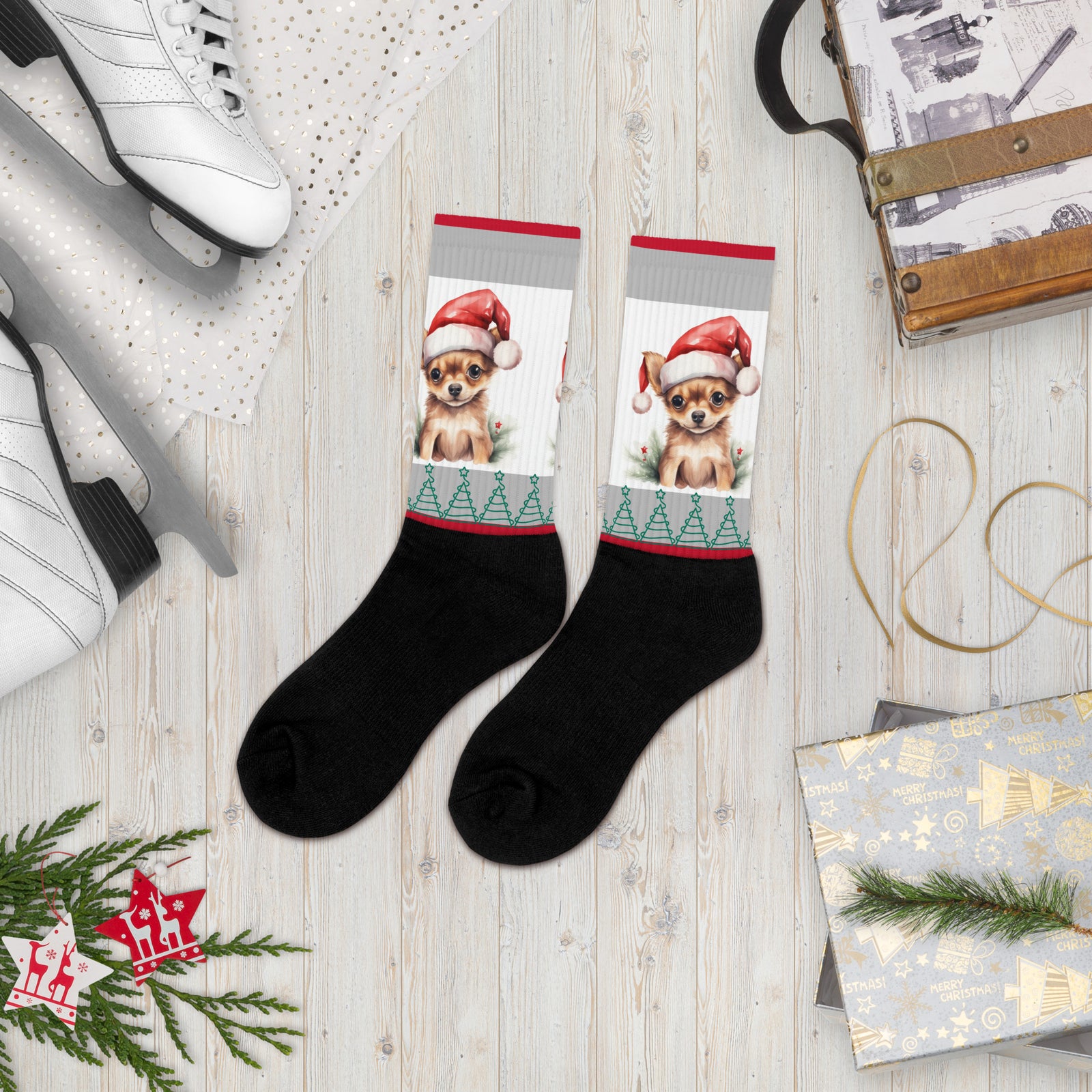 Socks baby Chihuahua - Merry Woofmas