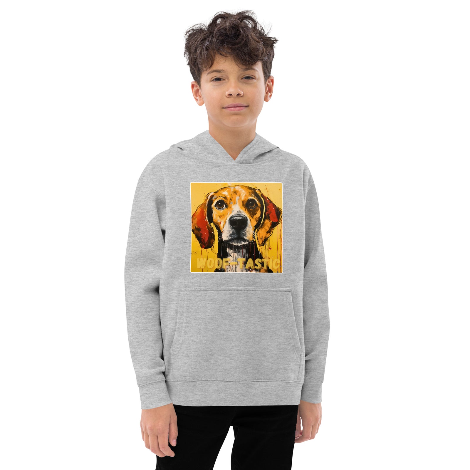Kids fleece hoodie Woof-tastic Beagle