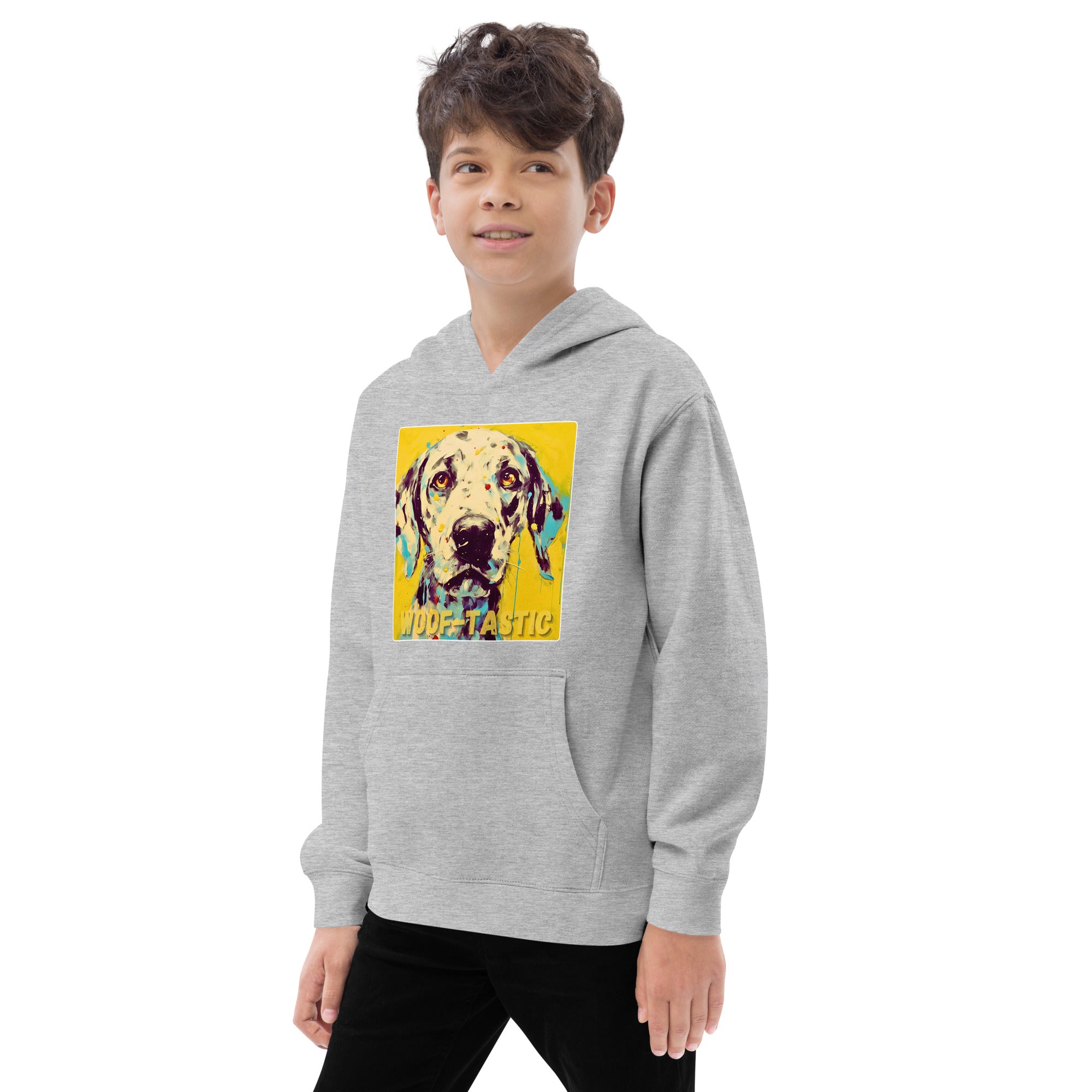 Kids fleece hoodie Woof-tastic Dalmatian