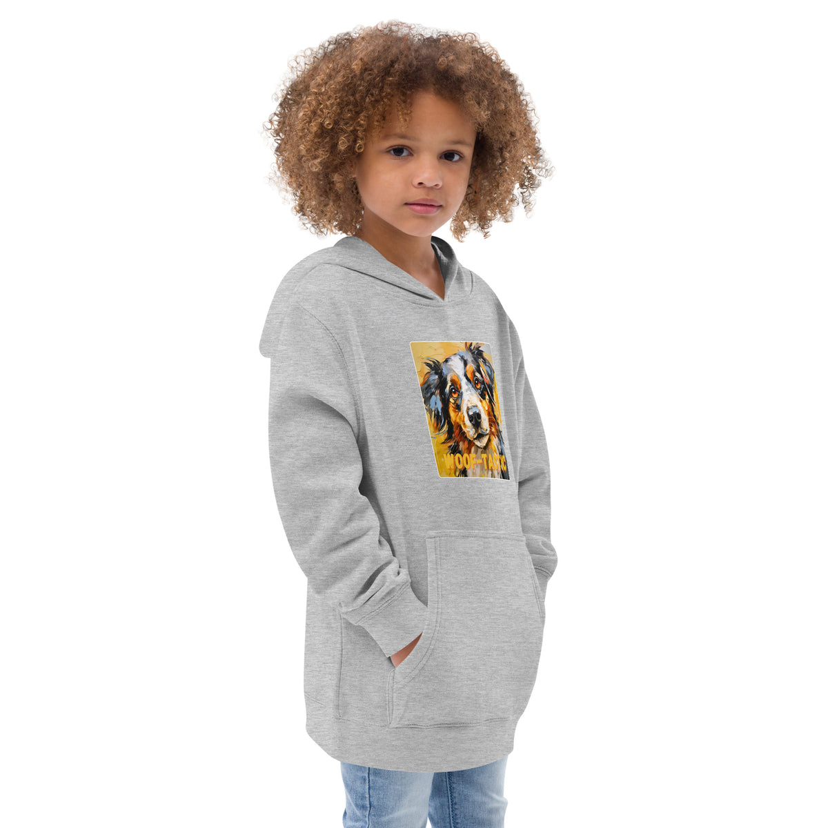 Kids fleece hoodie Woof-tastic Australian Shepherd