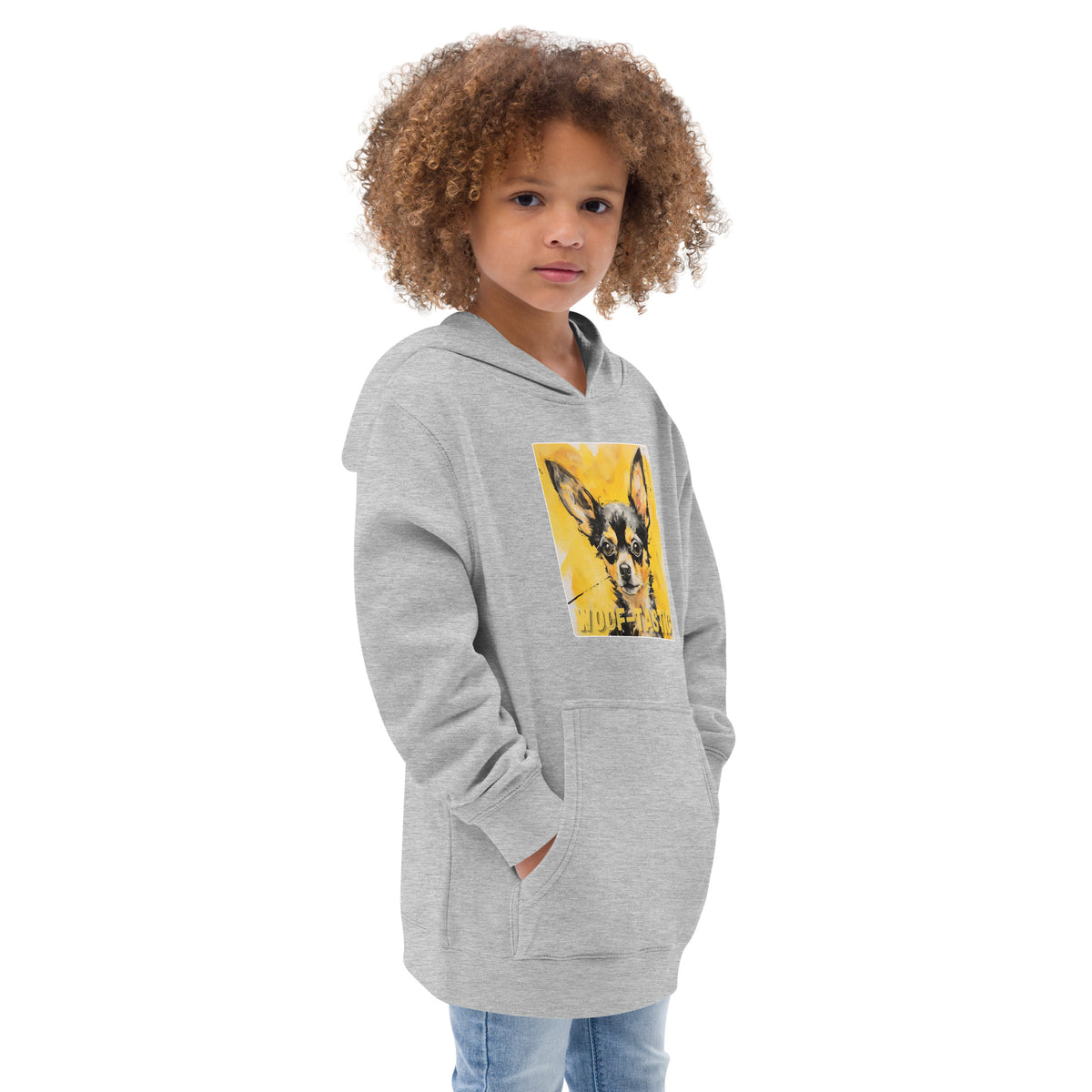 Kids fleece hoodie Woof-tastic Chihuahua