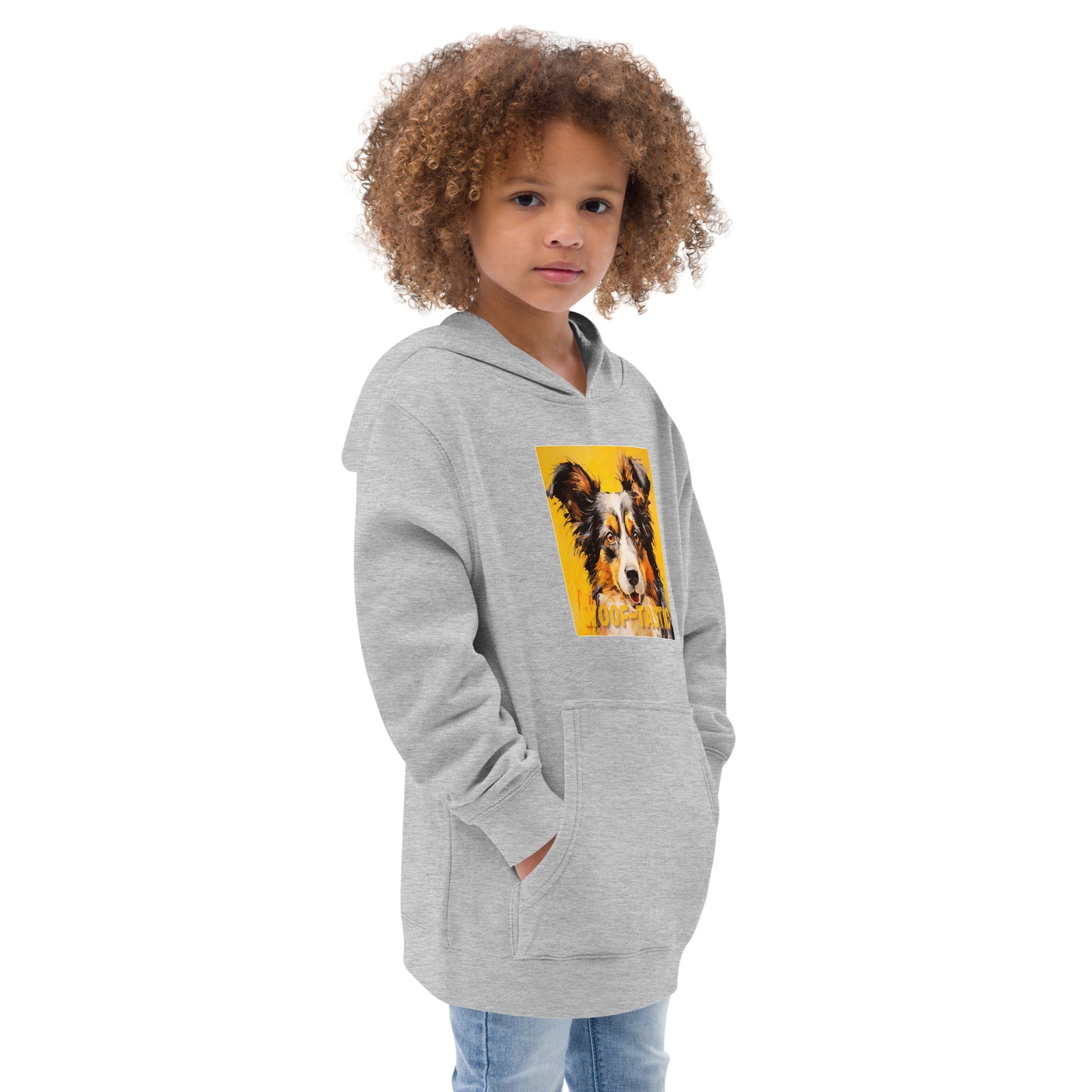 Kids fleece hoodie Woof-tastic Shetland Sheepdog
