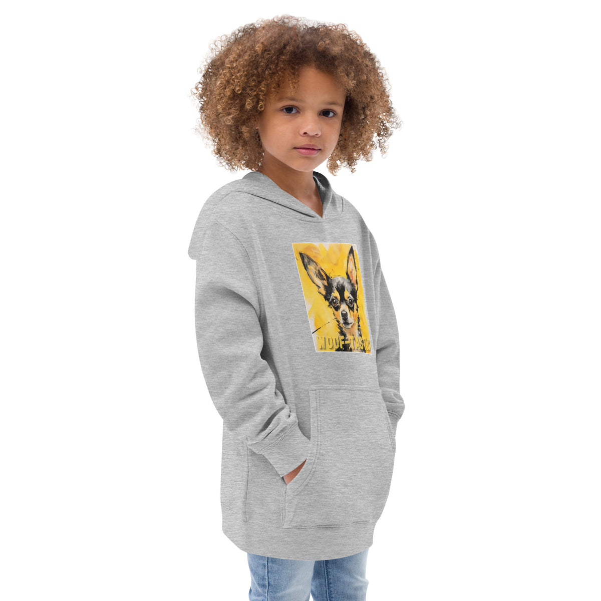 Kids fleece hoodie Woof-tastic Chihuahua