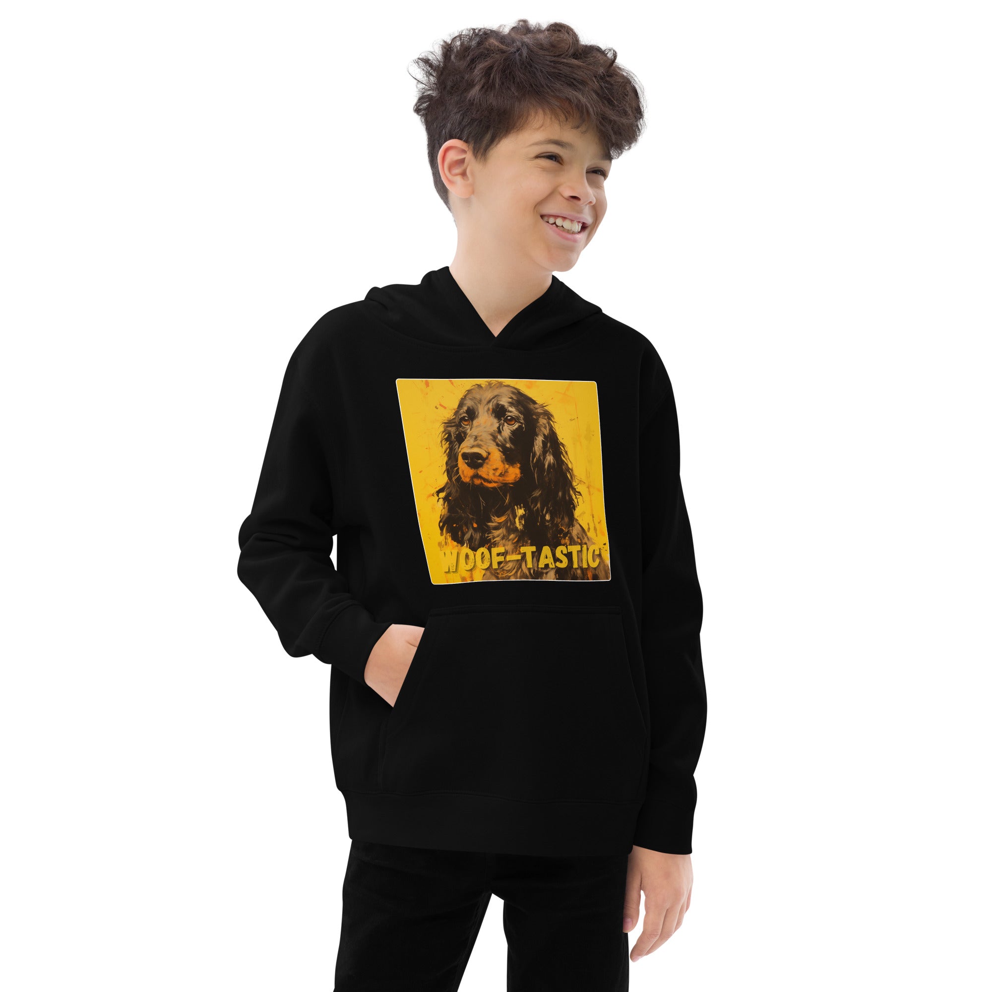 Kids fleece hoodie Woof-tastic Cocker Spaniel (American)