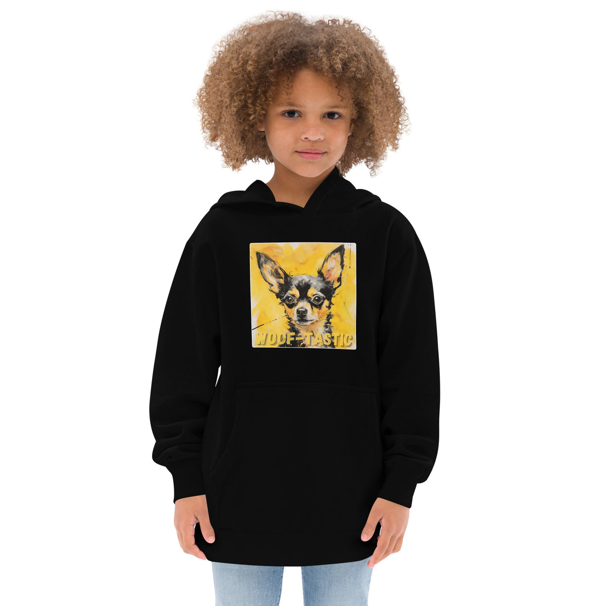 Kids fleece hoodie Woof-tastic Chihuahua