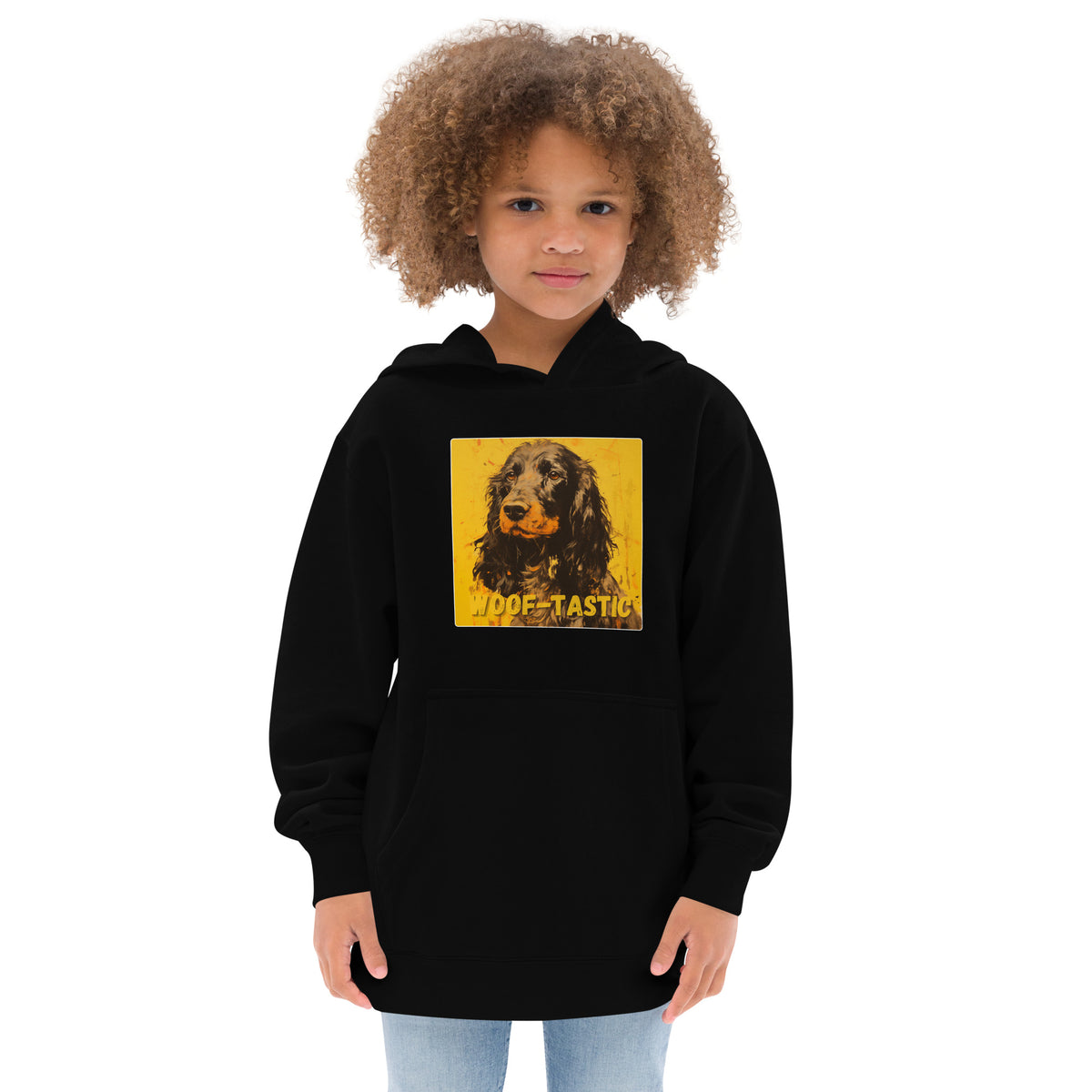 Kids fleece hoodie Woof-tastic Cocker Spaniel (American)