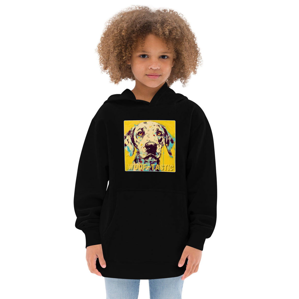 Kids fleece hoodie Woof-tastic Dalmatian