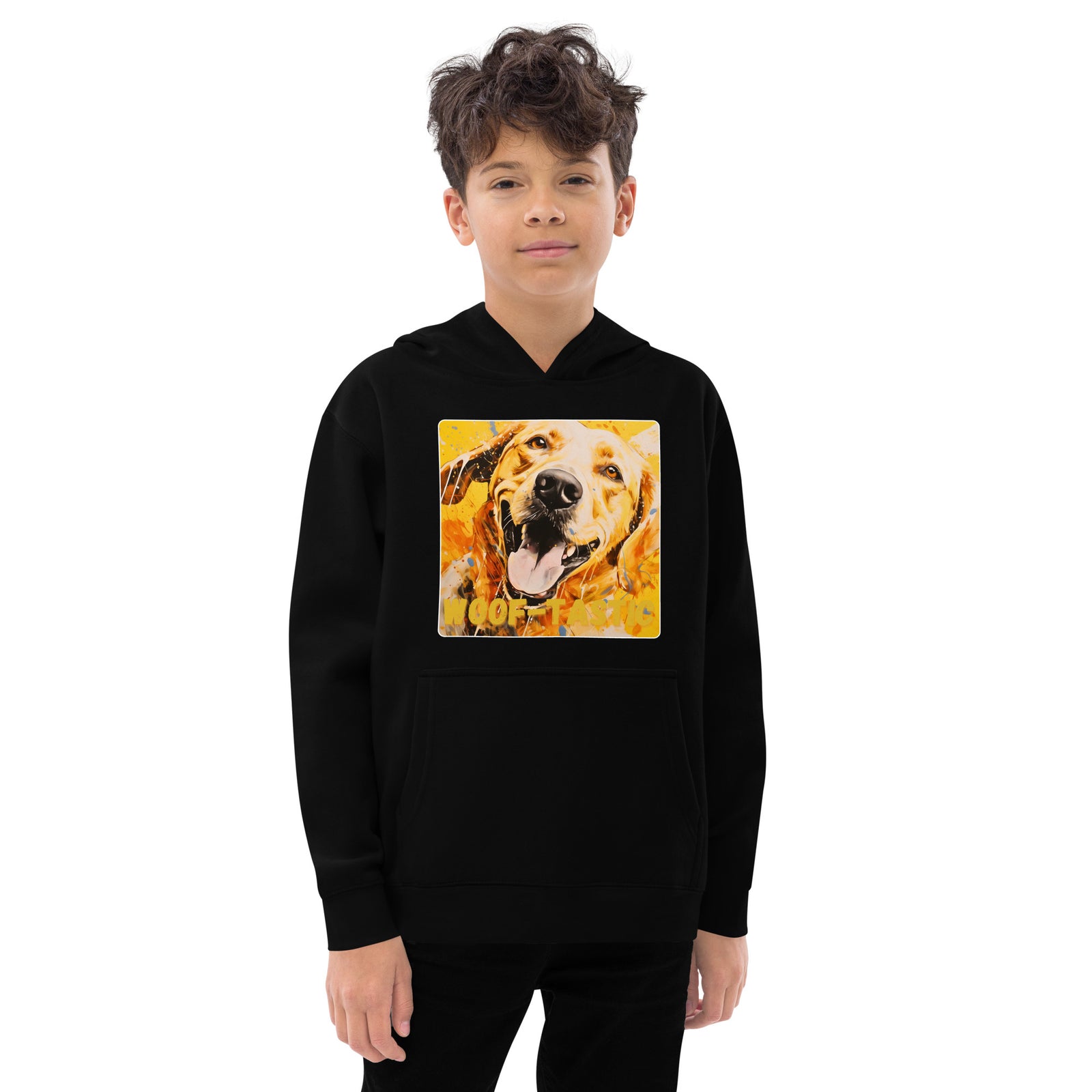 Kids fleece hoodie Woof-tastic Labrador Retriever