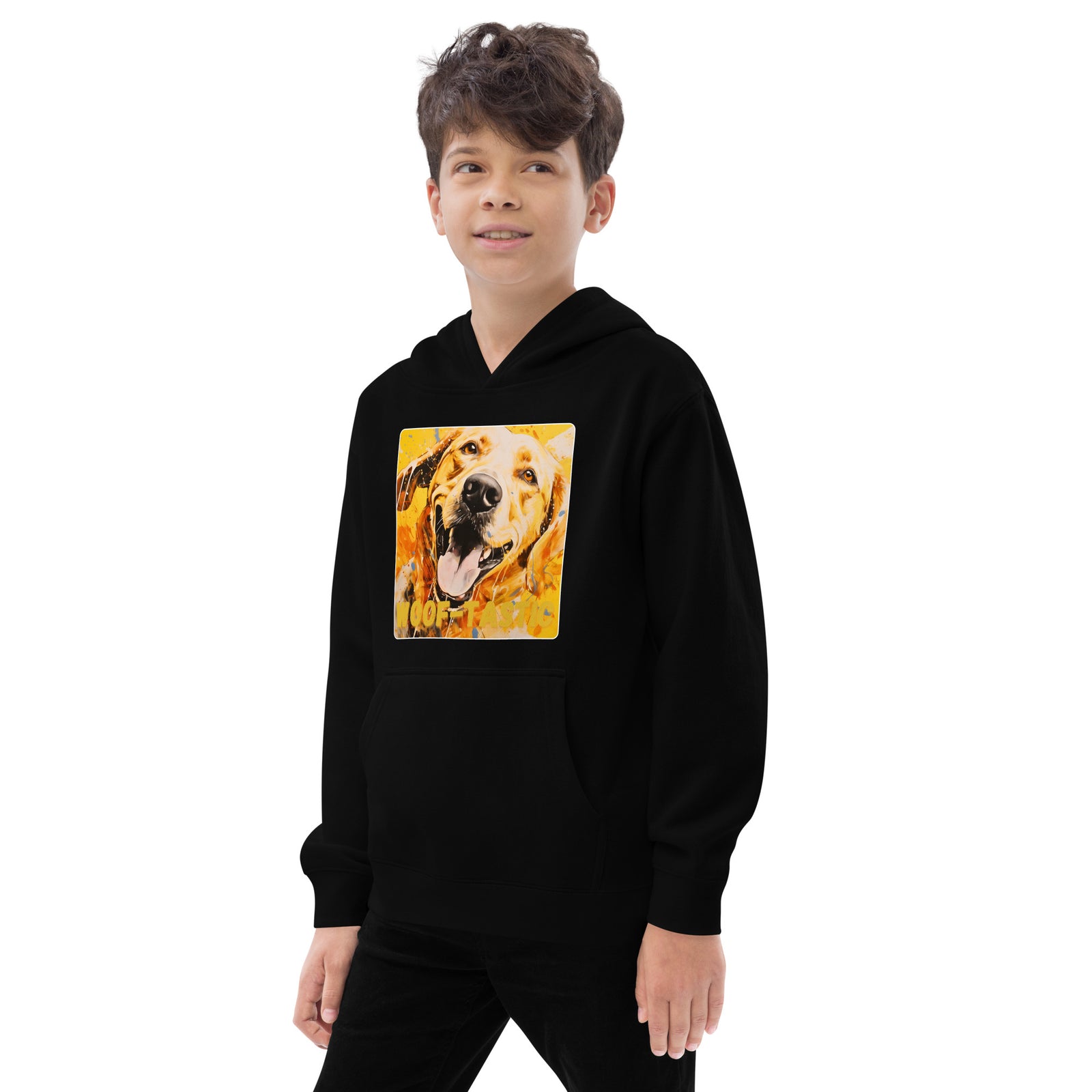 Kids fleece hoodie Woof-tastic Labrador Retriever