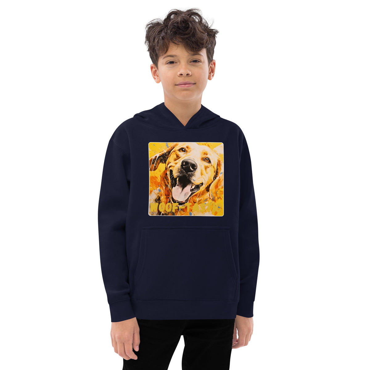 Kids fleece hoodie Woof-tastic Labrador Retriever