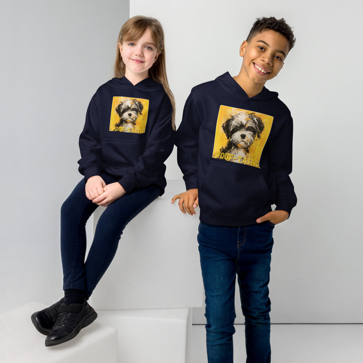 Kids fleece hoodie Woof-tastic Shih Tzu
