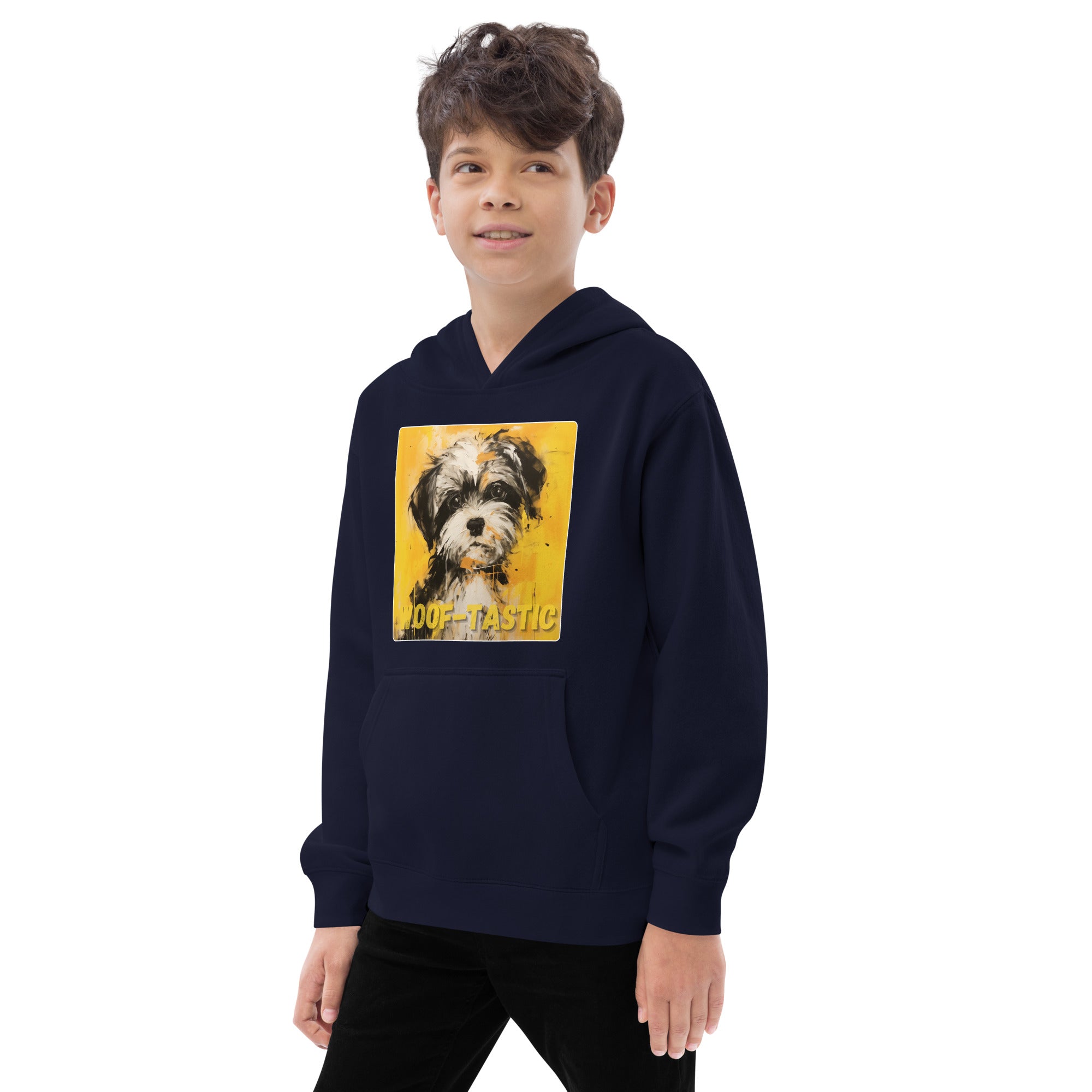 Kids fleece hoodie Woof-tastic Shih Tzu