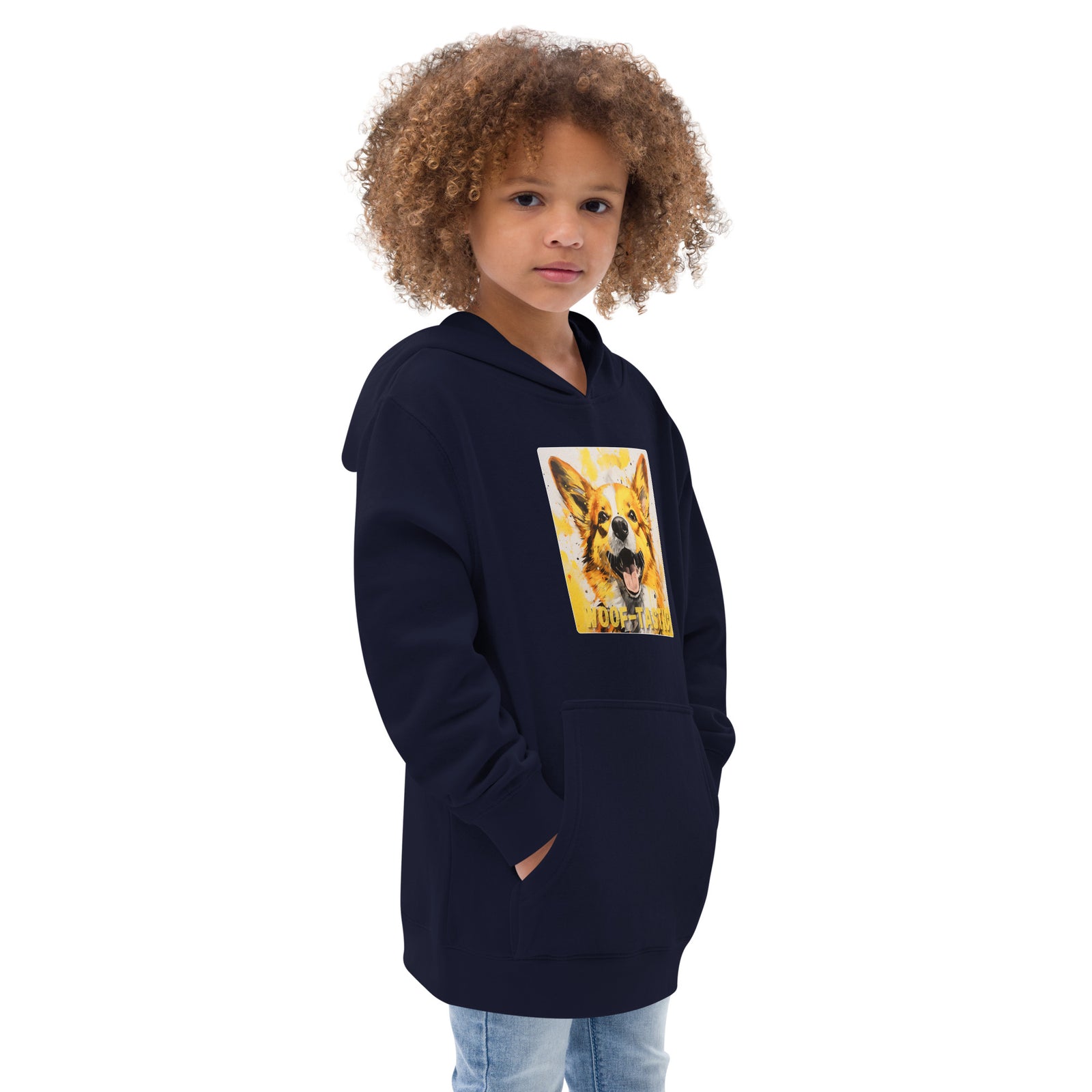 Kids fleece hoodie Woof-tastic Pembroke Welsh Corgi