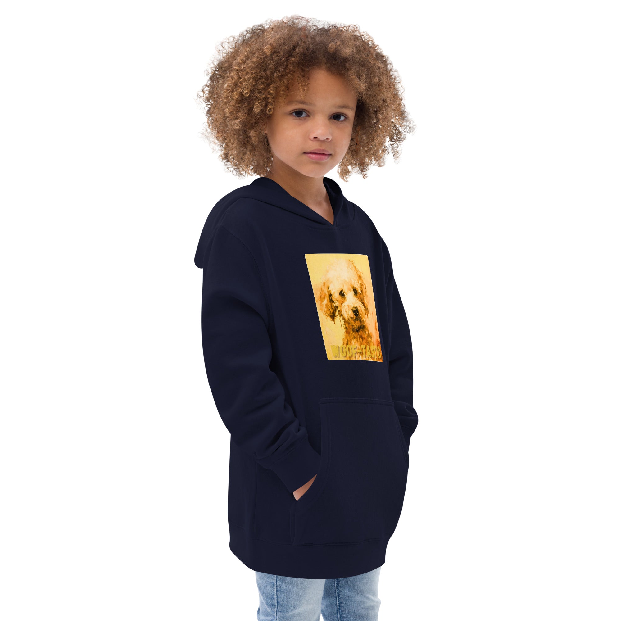Kids fleece hoodie Woof-tastic Poodle
