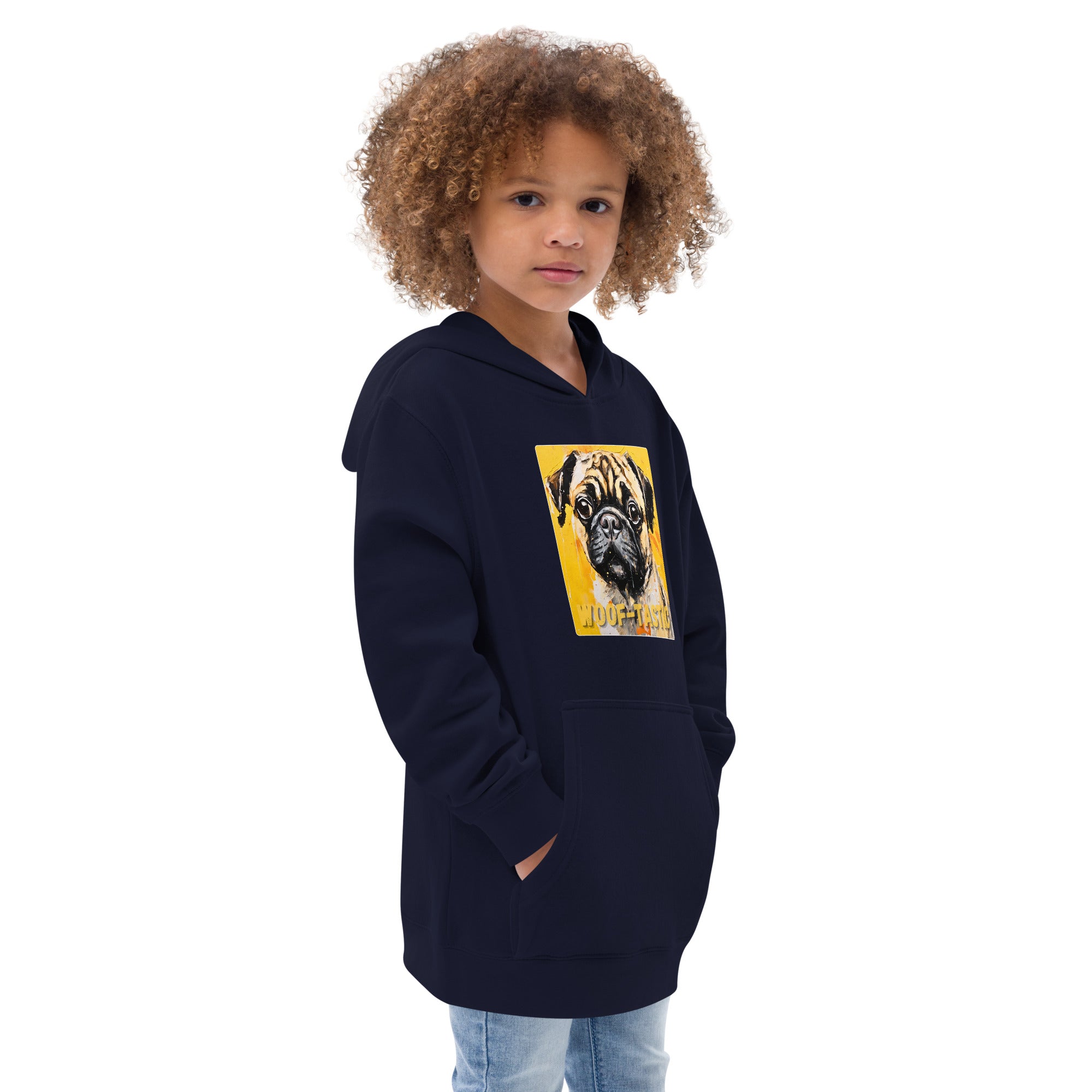 Kids fleece hoodie Woof-tastic Pug