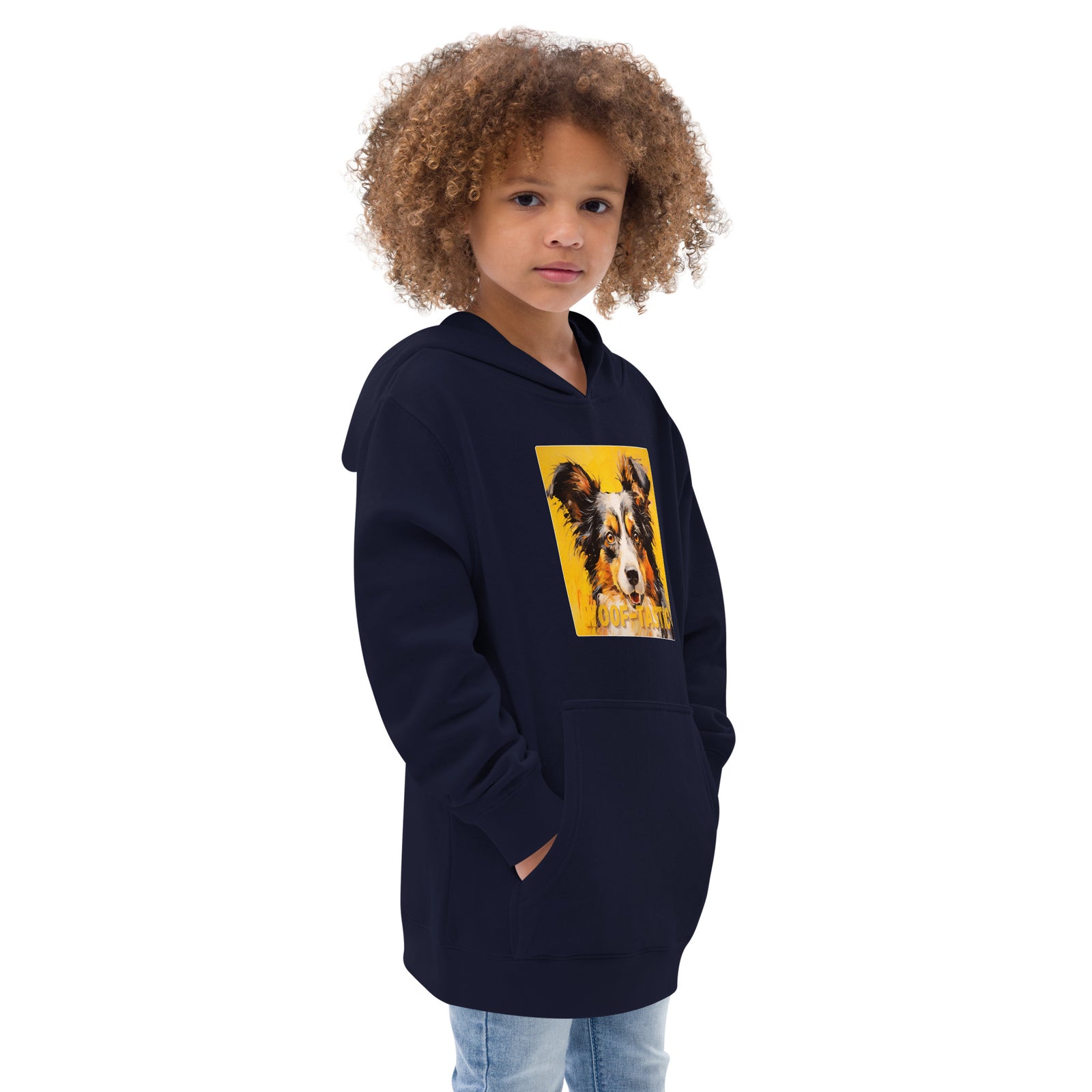 Kids fleece hoodie Woof-tastic Shetland Sheepdog