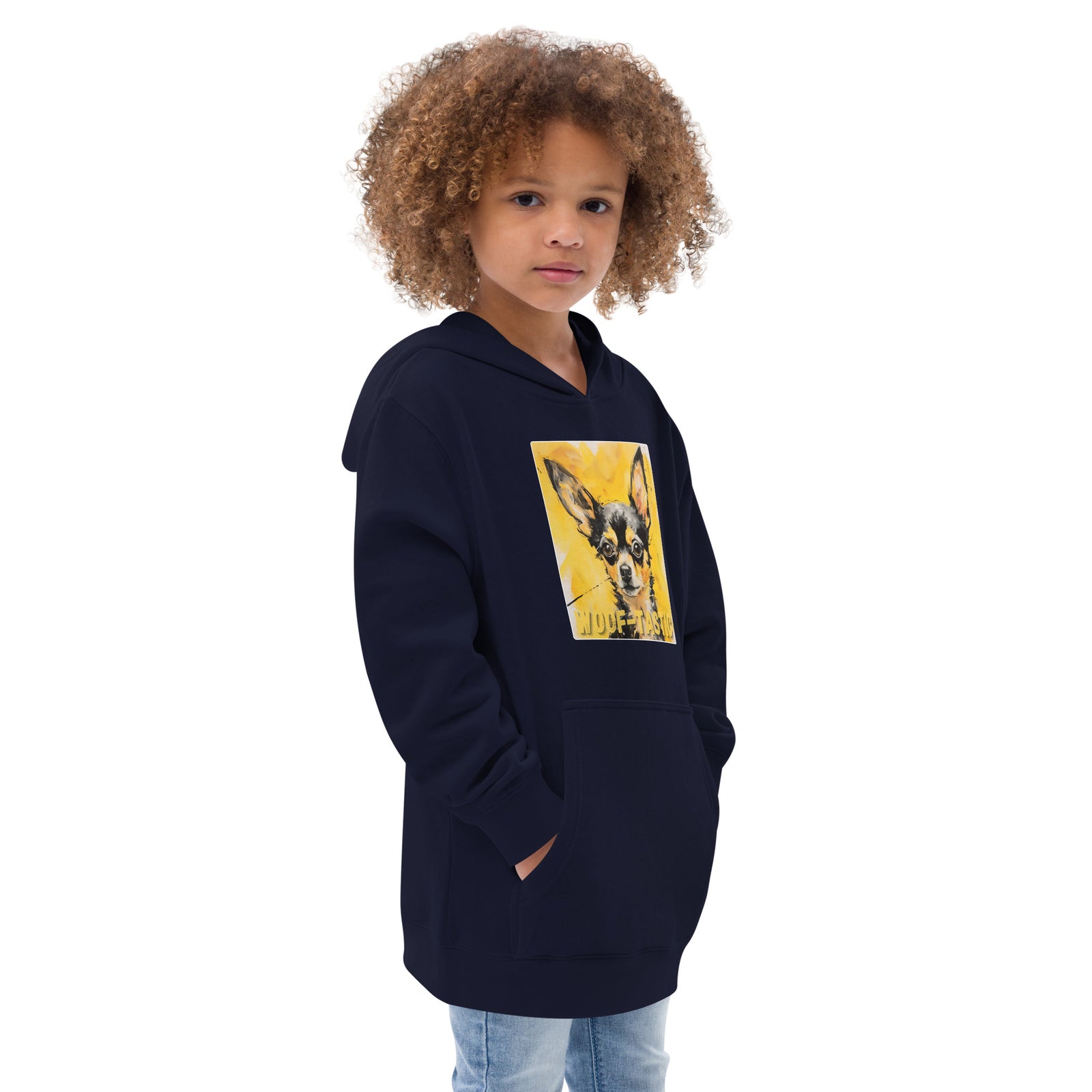 Kids fleece hoodie Woof-tastic Chihuahua
